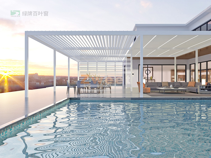 別墅外景百葉陽光房